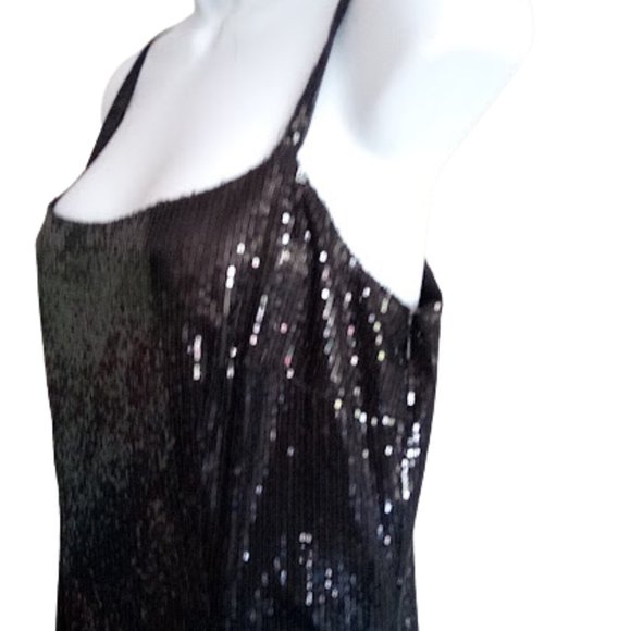 LE CHATEAU Charleston Era Black Sequined Dress Size 2 NEW NWT - Picture 3 of 10